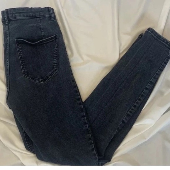 Zara Skinny Jeans Mid Rise Dark Wash EUR 38 Back Pockets SIZE 6 WOMENS - Picture 7 of 7